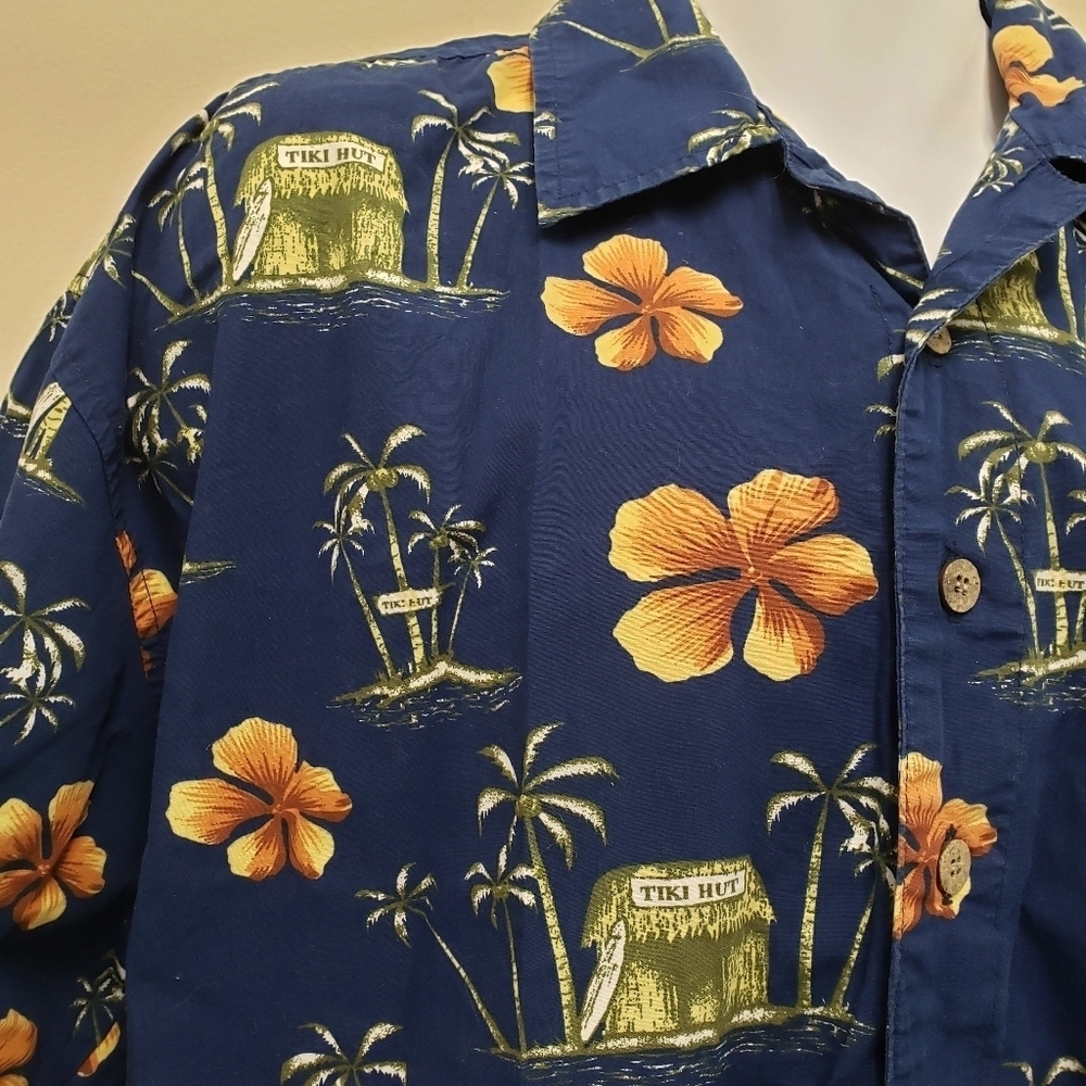 J.G. Hook Mens Tiki Hut Hawaiian Shirt Size XL - Picture 3 of 6